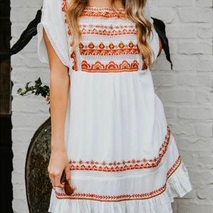 NWT Free People Sunrise Wanderer Mini Dress